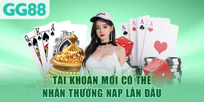 Tài khoản mới có thể nhận thưởng nạp lần đầu